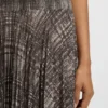 Lined skirt in plissé tulle