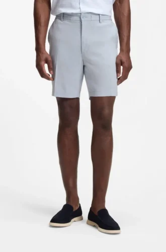 Linen-blend shorts in a modern fit