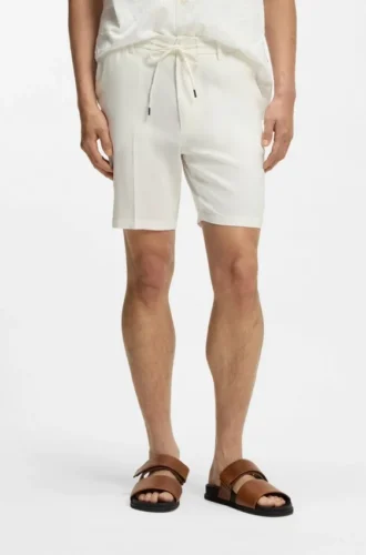 Linen-blend shorts in a modern fit