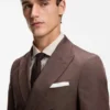Linen pocket square with contrast border Linen pocket square with contrast border