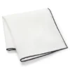 Linen pocket square with contrast border Linen pocket square with contrast border