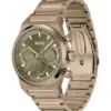 Link-bracelet chronograph watch in gold-tone steel Link-bracelet chronograph watch in gold-tone steel