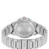 Lit black-dial watch with link bracelet