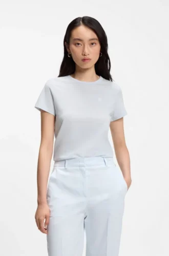 Logo-artwork slim-fit T-shirt in cotton jersey