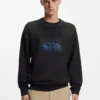 Logo-artwork sweatshirt in cotton terry