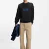 Logo-artwork sweatshirt in cotton terry