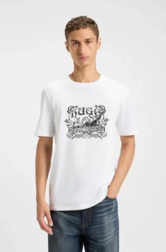 Logo-artwork T-shirt in cotton jersey