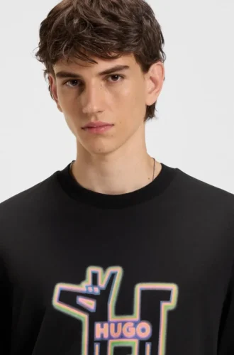 Logo-artwork T-shirt in cotton jersey