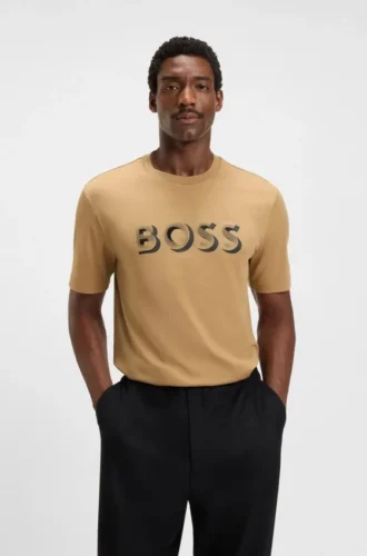 Logo-artwork T-shirt in mercerised cotton