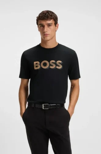 Logo-artwork T-shirt in mercerised cotton