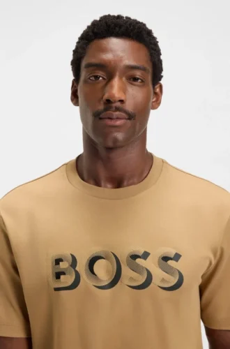 Logo-artwork T-shirt in mercerised cotton