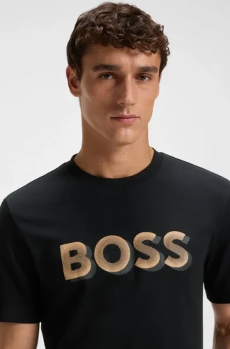 Logo-artwork T-shirt in mercerised cotton