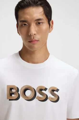 Logo-artwork T-shirt in mercerised cotton