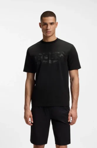 Logo-artwork T-shirt in stretch cotton