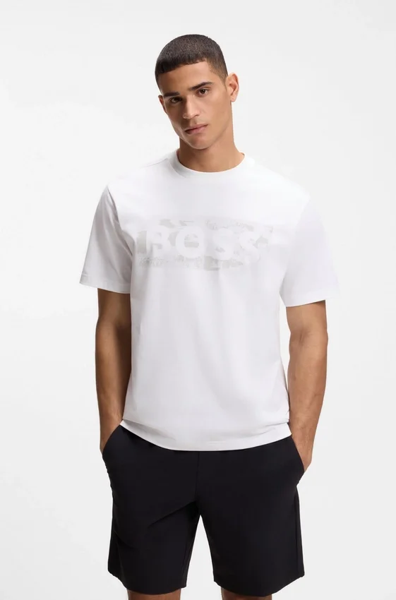 Logo-artwork T-shirt in stretch cotton Logo-artwork T-shirt in stretch cotton