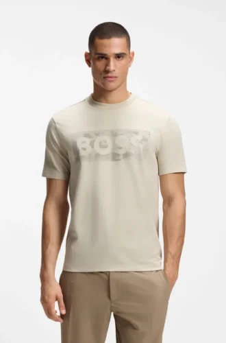Logo-artwork T-shirt in stretch cotton