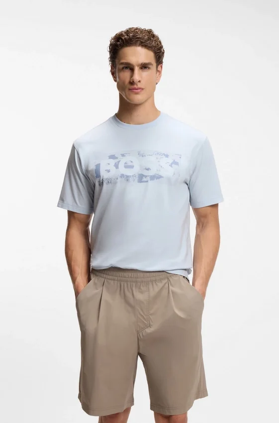 Logo-artwork T-shirt in stretch cotton Logo-artwork T-shirt in stretch cotton