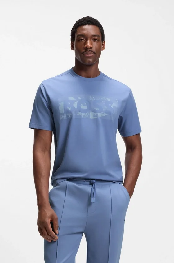Logo-artwork T-shirt in stretch cotton Logo-artwork T-shirt in stretch cotton