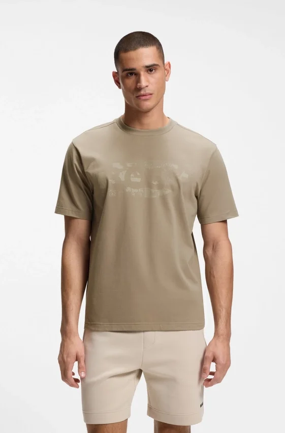 Logo-artwork T-shirt in stretch cotton Logo-artwork T-shirt in stretch cotton