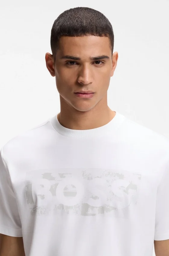 Logo-artwork T-shirt in stretch cotton Logo-artwork T-shirt in stretch cotton