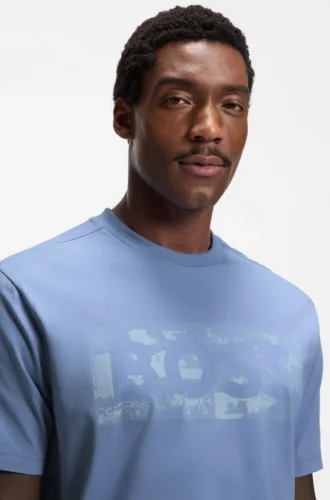 Logo-artwork T-shirt in stretch cotton