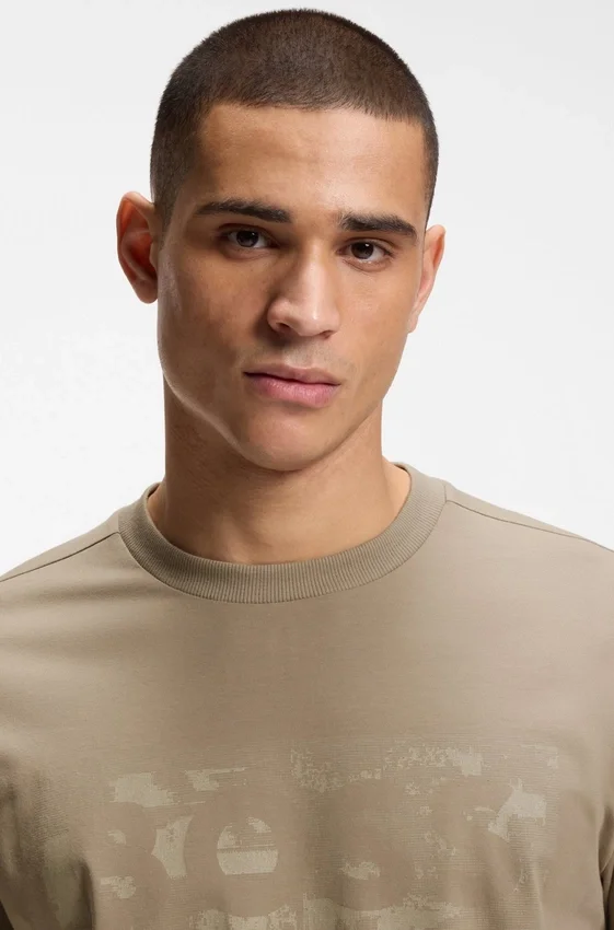 Logo-artwork T-shirt in stretch cotton Logo-artwork T-shirt in stretch cotton