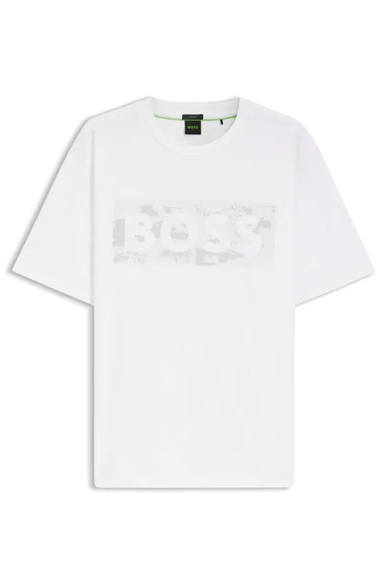 Logo-artwork T-shirt in stretch cotton Logo-artwork T-shirt in stretch cotton
