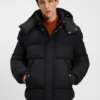 Logo-badge jacket with water-repellent finish