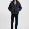 Logo-badge jacket with water-repellent finish