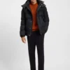 Logo-badge jacket with water-repellent finish