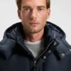 Logo-badge jacket with water-repellent finish