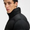 Logo-badge jacket with water-repellent finish