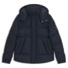 Logo-badge jacket with water-repellent finish