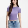 Logo-badge slim-fit T-shirt in stretch cotton