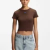 Logo-badge slim-fit T-shirt in stretch cotton