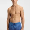 Logo-badge swim shorts with degradé monogram print