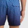 Logo-badge swim shorts with degradé monogram print