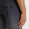 Logo-badge swim shorts with degradé monogram print