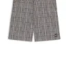 Logo-badge swim shorts with micro print