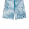 Logo-badge swim shorts with monogram artwork