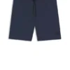 Logo-badge swim shorts with packable construction