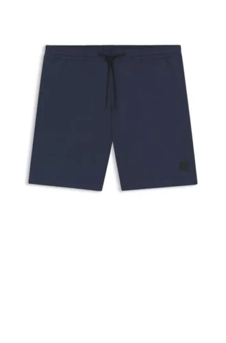 Logo-badge swim shorts with packable construction