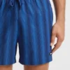 Logo-badge swim shorts with stripe