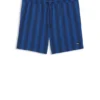 Logo-badge swim shorts with stripe