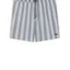 Logo-badge swim shorts with stripe