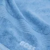 Logo bath towel in Aegean cotton