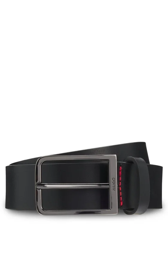 Logo-buckle belt in Italian leather Logo-buckle belt in Italian leather