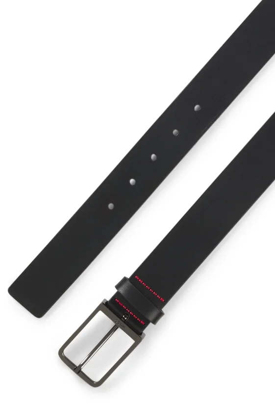 Logo-buckle belt in Italian leather Logo-buckle belt in Italian leather