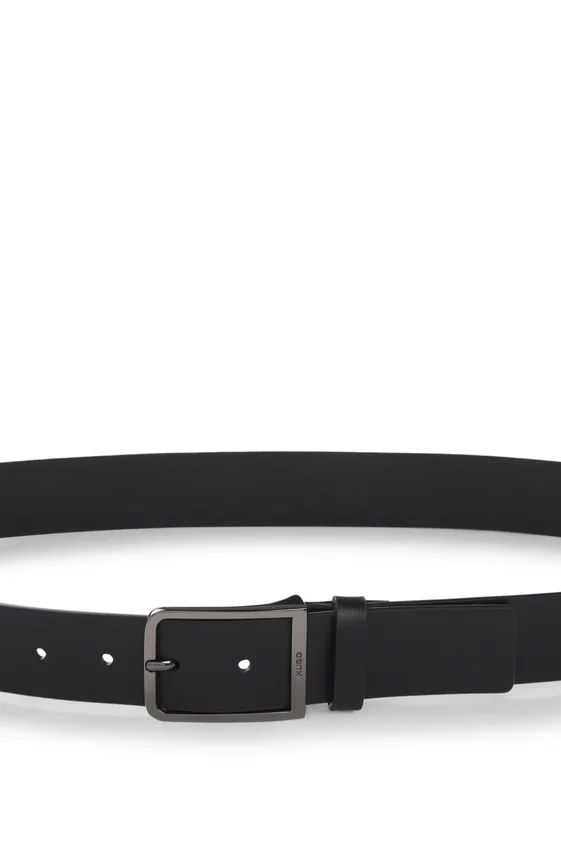 Logo-buckle belt in Italian leather Logo-buckle belt in Italian leather
