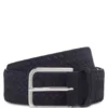 Logo-buckle belt in woven suede Logo-buckle belt in woven suede